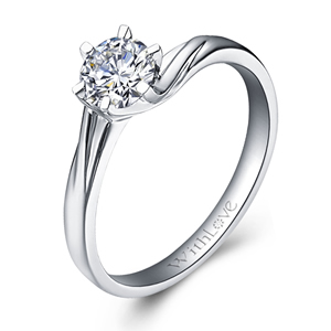 爱很美－18K白金钻石戒指