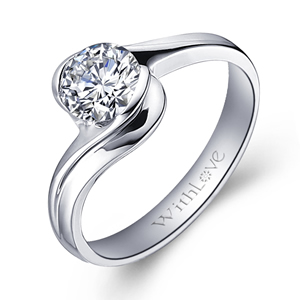 爱着你－18K白金钻石戒指
