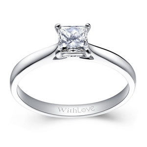 爱的名义－18K白金公主方钻石戒指
