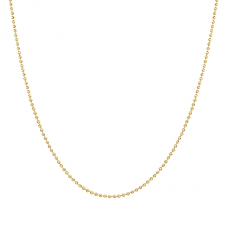 黄18K金圆珠项链-WithLove唯爱钻饰