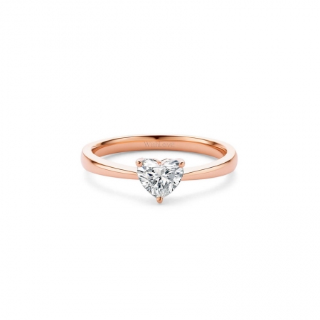 爱·相依－心形钻石戒指-WithLove唯爱钻饰