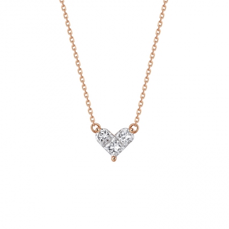 驿动的心－心形钻石项链-WithLove唯爱钻饰