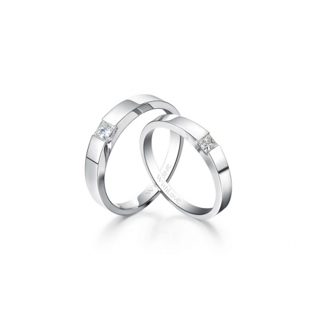 一生一世－公主方钻石对戒-WithLove唯爱钻饰