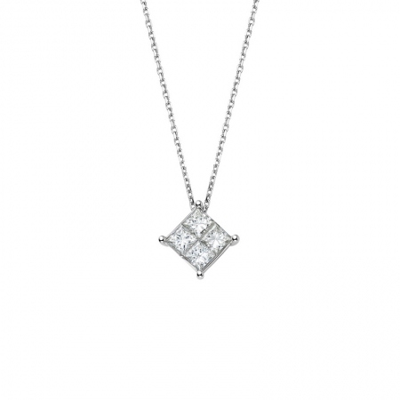 爱海迷梦－公主方钻石吊坠-WithLove唯爱钻饰