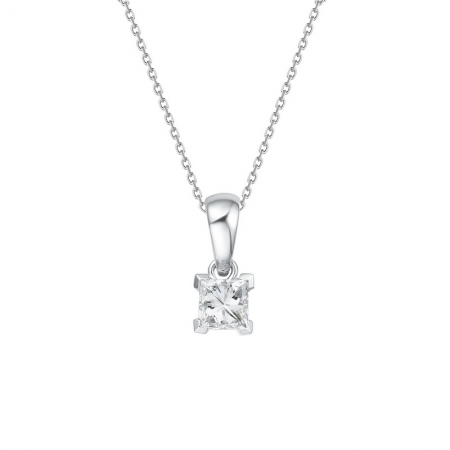 希望－公主方钻石吊坠-WithLove唯爱钻饰