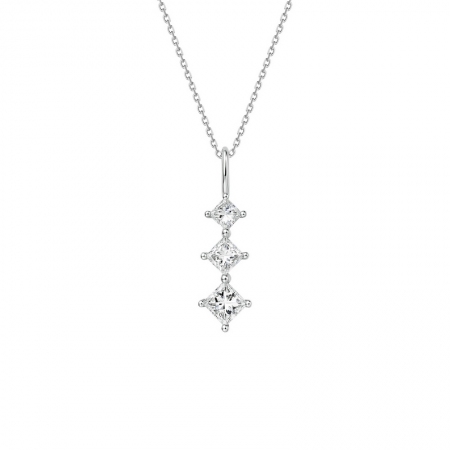 悦动－公主方钻石吊坠-WithLove唯爱钻饰