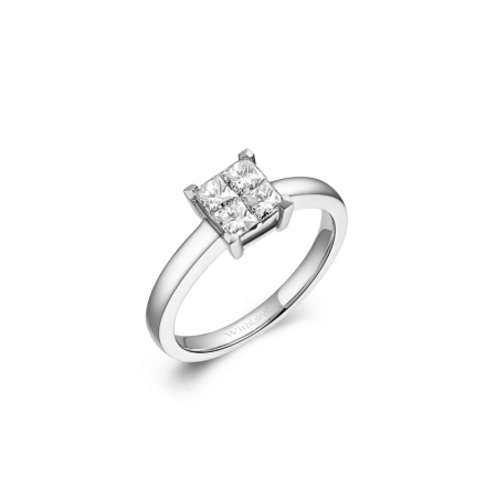 命运之恋－公主方钻石戒指-WithLove唯爱钻饰