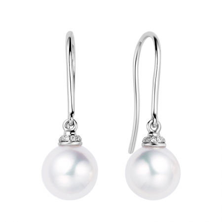 浪漫春舞－Akoya珍珠耳钩-WithLove唯爱钻饰