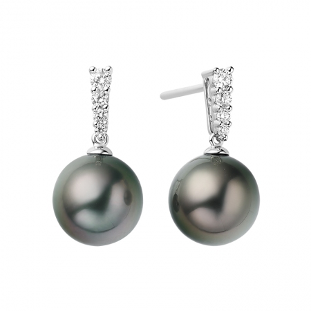 秘境－大溪地黑珍珠耳钉-WithLove唯爱钻饰