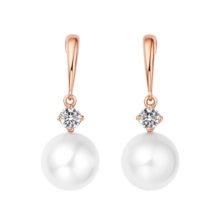 等风来－Akoya珍珠耳坠-WithLove唯爱钻饰