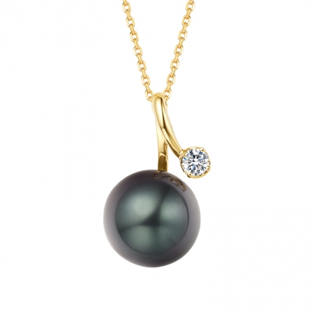 夜空精灵－大溪地黑珍珠吊坠-WithLove唯爱钻饰