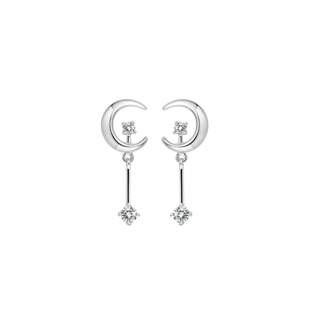 月亮童话－钻石耳坠-WithLove唯爱钻饰