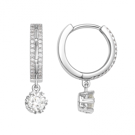 雪中情－钻石耳坠-WithLove唯爱钻饰