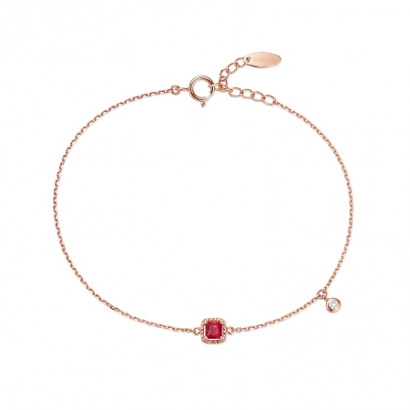 相思情－红宝石钻石手链-WithLove唯爱钻饰