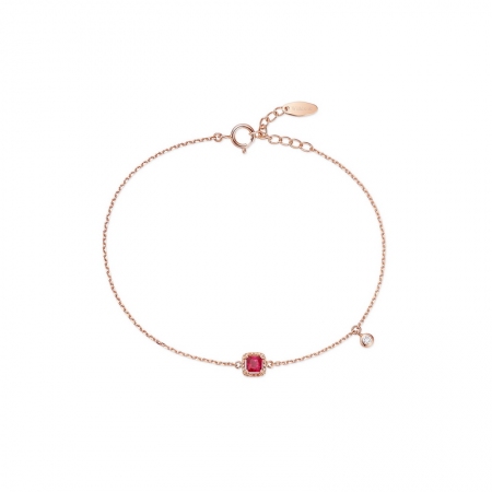 相思情－红宝石钻石手链-WithLove唯爱钻饰