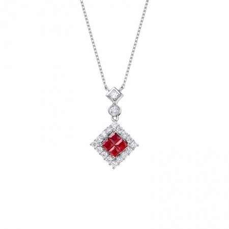 红宝石钻石项链-WithLove唯爱钻饰