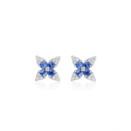 蓝宝石钻石耳钉-WithLove唯爱钻饰