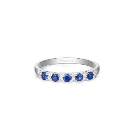 蓝宝石钻石戒指