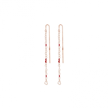 爱的旋律－珐琅素金耳线-WithLove唯爱钻饰