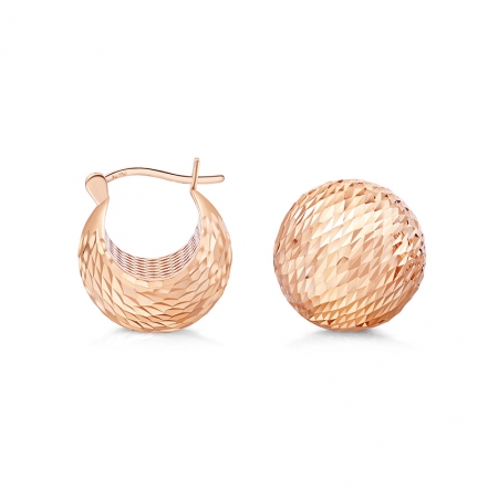 闪耀之光－玫瑰18K金耳环-WithLove唯爱钻饰