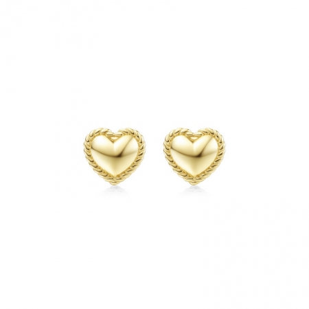 倾心之情－黄18K金耳钉-WithLove唯爱钻饰
