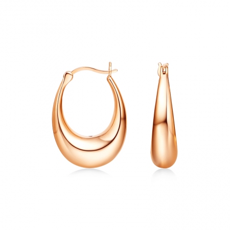 幻月－玫瑰18K金耳环-WithLove唯爱钻饰