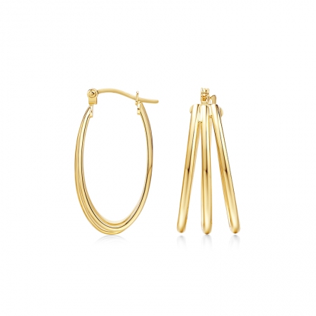 清欢－黄18K金耳环-WithLove唯爱钻饰