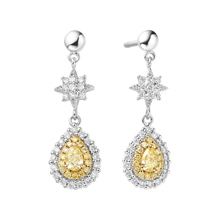 闪耀梦想－黄钻耳坠-WithLove唯爱钻饰