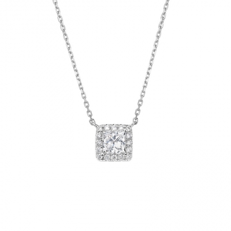 珍爱－公主方钻石项链-WithLove唯爱钻饰