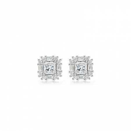 秘密物语－公主方钻石耳钉-WithLove唯爱钻饰