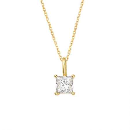 相知－公主方钻石吊坠-WithLove唯爱钻饰