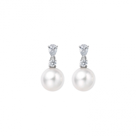 韵律－Akoya珍珠耳钉-WithLove唯爱钻饰
