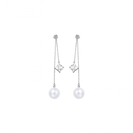 流水年华－Akoya珍珠耳坠-WithLove唯爱钻饰