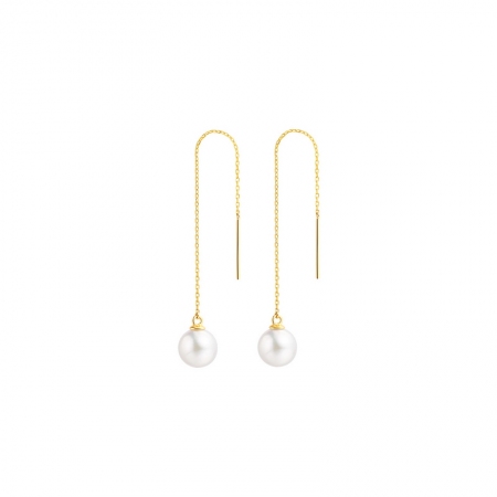 翩然舞动－Akoya珍珠耳坠-WithLove唯爱钻饰