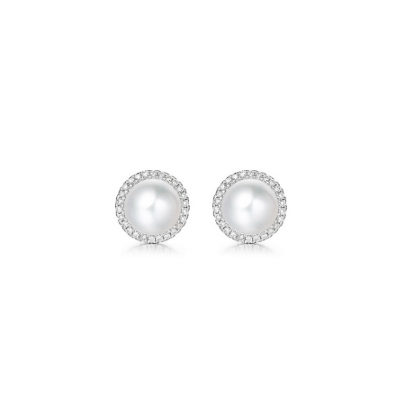 如花似月－Akoya珍珠耳钉-WithLove唯爱钻饰