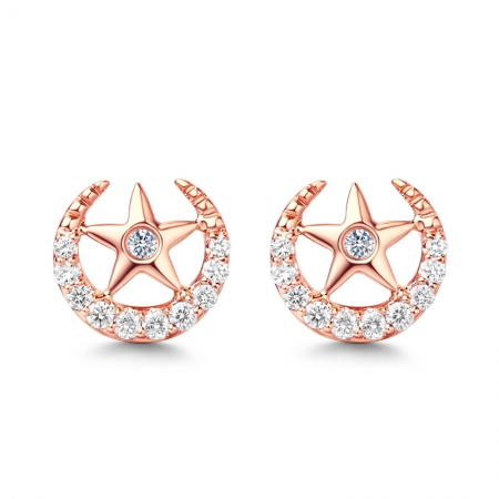 梦中星辰－钻石耳钉-WithLove唯爱钻饰