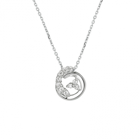 蝶语花香－钻石吊坠-WithLove唯爱钻饰