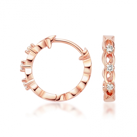 爱的低喃－钻石耳环-WithLove唯爱钻饰