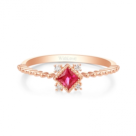 火光－红宝石钻石戒指-WithLove唯爱钻饰