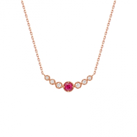 爱的礼赠－红宝石钻石项链-WithLove唯爱钻饰