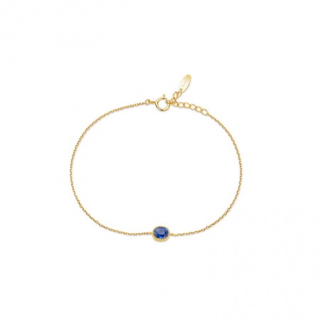 椭圆形蓝宝石手链-WithLove唯爱钻饰
