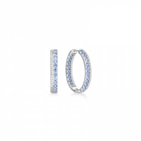 蓝宝石钻石耳环-WithLove唯爱钻饰