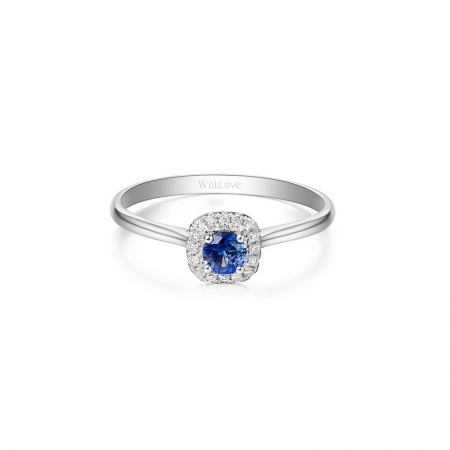 蓝宝石钻石戒指